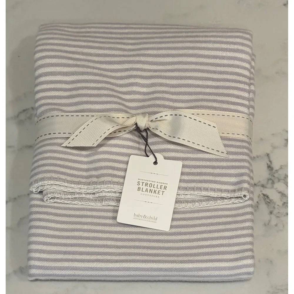 Restoration Hardware Baby & Child Wintertime Bamboo Stroller Blanket NWT